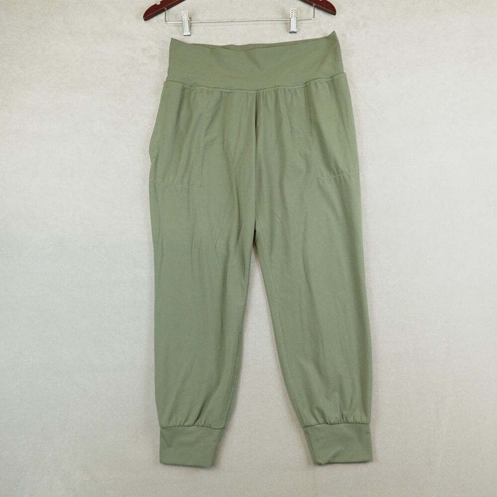 Athleta Salutation Jogger Womens Size Large Green High Rise Tapered